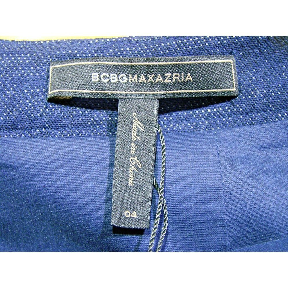 BCBG Maxazria Womens Denim Alden Blocked Hem Straight Skirt Blue Gray Wash Sz 4 - Picture 4 of 12